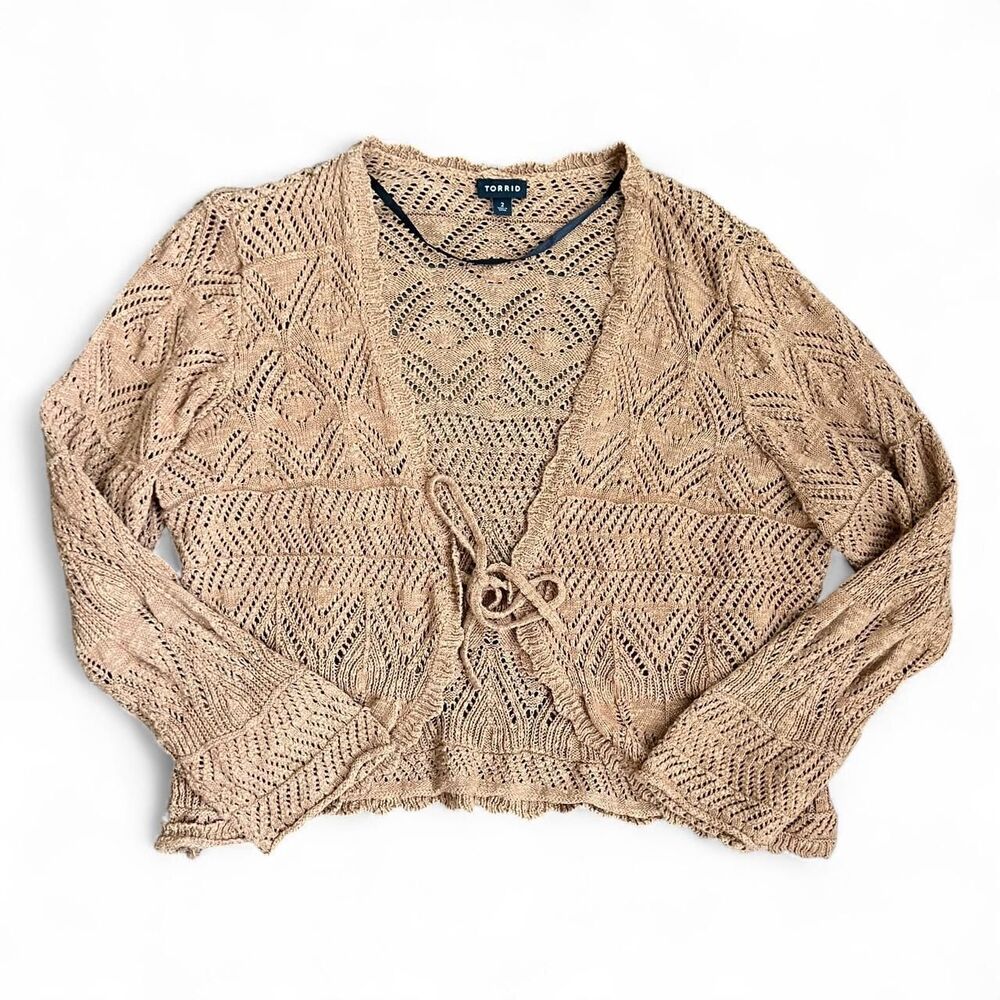 Torrid Women's Tan and Brown Cardigan